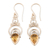 Citrine dangle earrings, 'Sun Glory' - Sterling Silver Dangle Earrings with 4-Carat Citrine Jewels