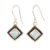 Larimar dangle earrings, 'Peaceful Blue' - Diamond-Shaped Sterling Silver Larimar Dangle Earrings