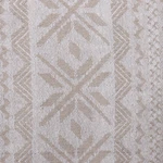 Cotton throw, 'Champagne Snowflakes' - Snowflake-Patterned Champagne and Snow White Cotton Throw