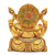 Wood sculpture, 'Ganesha in Lalitasana' - Hand-Painted Traditional Kadam Wood Sculpture of Ganesha (image 2d) thumbail