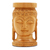 Portalápices de madera - Portalápices de madera kadam tallados a mano con el tema de Buda