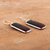 Agate dangle earrings, 'Glamour and Balance' - Agate Cabochon Dangle Earrings with Sterling Silver Hooks (image 2c) thumbail