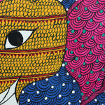 Gond painting, 'Harmony Between Nature' - Elephant-Themed Traditional Acrylic Gond Painting on Paper