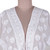 Embroidered vest, 'Romantic Heaven' - Cotton Embroidered Sheer Vest with Floral and Leafy Motifs