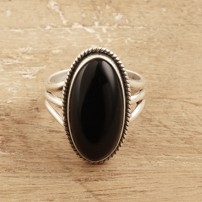 Black Onyx Handmade Ring 925 Sterling Silver Jewelry Gift Fine Gemstone  Rings