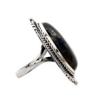 Labradorite cocktail ring, 'Magnificent Aurora' - Traditional Sterling Silver Cocktail Ring with Labradorite