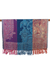 Jamawar wool shawl, 'Regal Splendor' - Woven Fringed Jamawar Wool Shawl in Blue Purple & Yellow