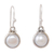 Cultured pearl dangle earrings, 'Happy Pearl' - Cream Cultured Pearl and Sterling Silver Dangle Earrings thumbail