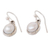 Cultured pearl dangle earrings, 'Happy Pearl' - Cream Cultured Pearl and Sterling Silver Dangle Earrings (image 2d) thumbail