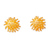 Gold-plated stud earrings, 'Spiny Gold' - Modern Polished 22k Gold-Plated Stud Earrings from India thumbail