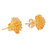 Gold-plated stud earrings, 'Spiny Gold' - Modern Polished 22k Gold-Plated Stud Earrings from India (image 2d) thumbail
