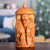 Wood sculpture, 'Harmony and Balance' - Hand-Carved Kadam Wood Master of Balance Sculpture