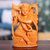 Wood sculpture, 'Divine Grace' - Hand-Carved Kadam Wood Sculpture of the Lakshmi Goddess