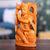 Wood sculpture, 'Divine Grace' - Hand-Carved Kadam Wood Sculpture of the Lakshmi Goddess