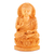 Wood sculpture, 'Enlightened Sanctity' - Hand-Carved Kadam Wood Sculpture of Master Buddha