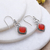 Carnelian dangle earrings, 'Classic Confidence' - Classic Sterling Silver and Carnelian Dangle Earrings (image 2b) thumbail