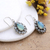 Blue topaz and chalcedony dangle earrings, 'Paradise Present' - Seven-Carat Blue Topaz and Chalcedony Dangle Earrings