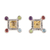 Multi-gemstone button earrings, 'colour Dimensions' - Three-Carat Multi-Gemstone Sterling Silver Button Earrings