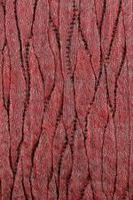 Wool blend scarf, 'Crimson Ripples' - Woven Wool Blend Fringed Scarf in Red with Wavy Texture