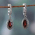 Garnet dangle earrings, 'Passionate Damsel' - Four-Carat Marquise-Shaped Natural Garnet Dangle Earrings (image 2) thumbail