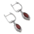 Garnet dangle earrings, 'Passionate Damsel' - Four-Carat Marquise-Shaped Natural Garnet Dangle Earrings (image 2d) thumbail