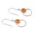 Carnelian dangle earrings, 'Intense Cosmos' - Modern Sterling Silver Dangle Earrings with Carnelian Gems