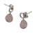 Rose quartz dangle earrings, 'Gentle Rain' - Four-Carat Rose Quartz and Sterling Silver Dangle Earrings
