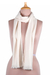 Wool shawl, 'Intense Ivory' - Classic Solid Wool Shawl in Ivory Hue Handloomed in India