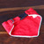 Cotton pet bandana, 'Best Friend' - Adjustable Cotton Pet Bandana in Red & White with Lace Trim