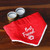 Cotton pet bandana, 'Best Friend' - Adjustable Cotton Pet Bandana in Red & White with Lace Trim