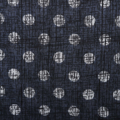 Schal aus Woll- und Seidenmischung - Schal mit Polka Dot-Muster aus Wollmischung in Grau und Alabaster