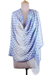 Mantón de algodón - Chal de algodón con diseño de iris y bígaro tejido a mano con estampado de chevrones