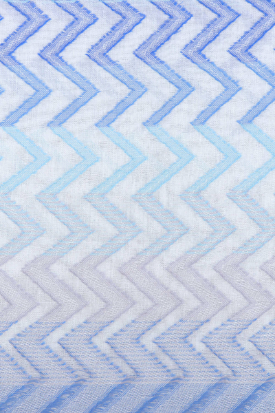 Mantón de algodón - Chal de algodón con diseño de iris y bígaro tejido a mano con estampado de chevrones