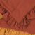 Cotton pet blanket, 'Marigold Buttons' - Orange and Marigold Cotton Pet Blanket with Ruffle Edges