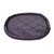 Quilted pet bed, 'Oval Comfort' - Oval Grey Faux Velvet Quilted Pet Bed from India