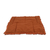 Cotton pet blanket, 'Cozy Rust' - Rust Cotton Pet Blanket with Fringes from India