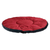 Faux velvet pet blanket, 'Cuddly Cherry' - Padded Round Faux Velvet Pet Blanket in Cherry and Onyx Hues