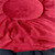 Faux velvet pet blanket, 'Cuddly Cherry' - Padded Round Faux Velvet Pet Blanket in Cherry and Onyx Hues