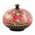 Wood and papier mache decorative box, 'Blooming Kaleidoscope' - Colorful Wood and Papier Mache Floral Decorative Box
