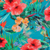 Cotton table runner, 'Floral Greetings' - Turquoise Blue Cotton Table Runner with Floral Pattern (image 2d) thumbail