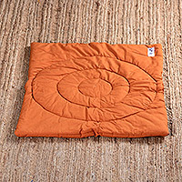 Cotton pet blanket, 'Sunrise Delight' - Padded Sunrise Cotton Pet Blanket from India