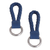 Leather key fobs, 'Azure Duo' (pair) - Handcrafted Braided Azure Leather Key Fobs (Pair) thumbail