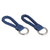 Leather key fobs, 'Azure Duo' (pair) - Handcrafted Braided Azure Leather Key Fobs (Pair) (image 2c) thumbail