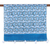 Block-printed cotton scarf, 'Paisley Heaven' - Block-Printed Cotton Scarf with Azure Paisley Pattern