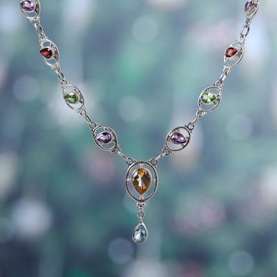 Oscar Heyman Gold & Platinum Multi-Color Gemstone Necklace- 601932 – Moyer  Fine Jewelers
