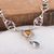 Multi-gemstone link Y necklace, 'Vibrant Magic' - 12-Carat Multi-Gemstone Sterling Silver Link Y Necklace