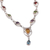 Multi-gemstone link Y necklace, 'Vibrant Magic' - 12-Carat Multi-Gemstone Sterling Silver Link Y Necklace
