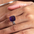 Amethyst single stone ring, 'Violet Passion' - Polished Ten-Carat Amethyst Single Stone Ring from India