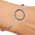 Spinel cuff bracelet, 'Mystic Alliance' - Modern Sterling Silver Cuff Bracelet with Spinel Jewels