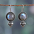 Labradorite dangle earrings, 'Ethereal Tradition' - Polished Natural Labradorite Dangle Earrings from India (image 2) thumbail